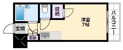 渋谷ビル(ワンルーム/5階)の間取り写真