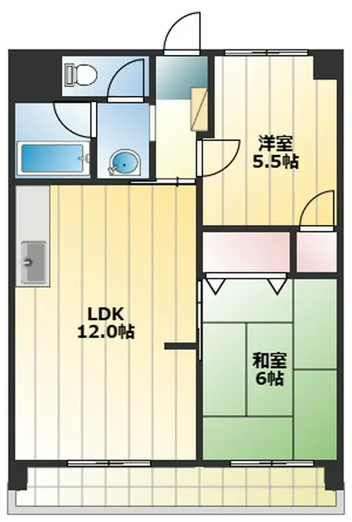 西原ISハイツ 5階階 間取り
