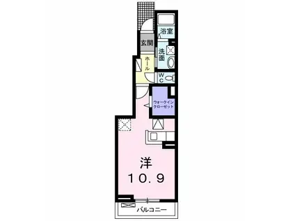 レトルダムール(ワンルーム/1階)の間取り写真