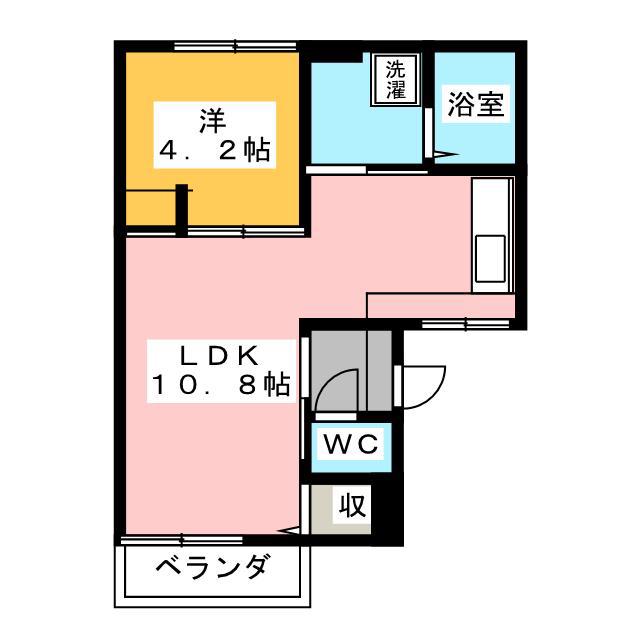 エステート日永 B棟(1LDK/2階)の間取り写真