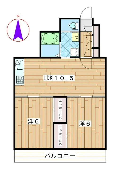 小豆沢2パレス 4階階 間取り