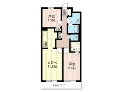 アークヴィレッジ(2LDK/1階)の間取り写真