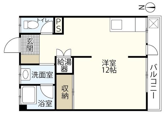 児玉ビル(ワンルーム/2階)の間取り写真