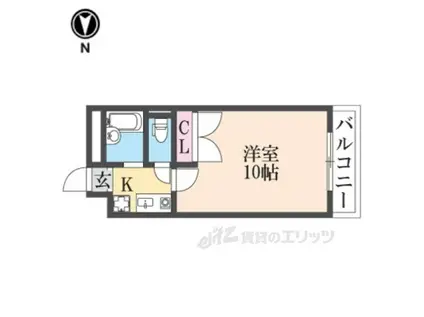 ルナ・ピエーナⅢ(1K/3階)の間取り写真