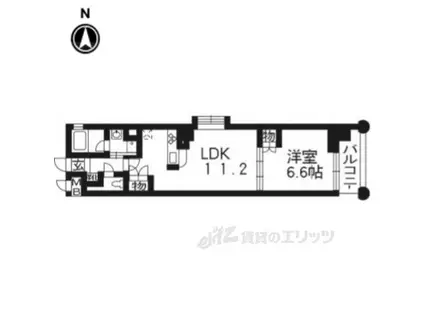 ベラジオ四条烏丸3(1LDK/10階)の間取り写真