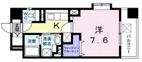 カーサ フィーネ(1K/2階)の間取り写真