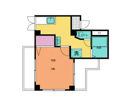 レジデンス車道(1DK/2階)の間取り写真