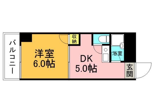 MY LITTLE MAISON(1DK/7階)の間取り写真