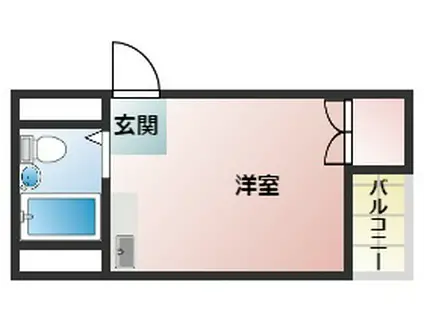プレアール古川橋(ワンルーム/4階)の間取り写真