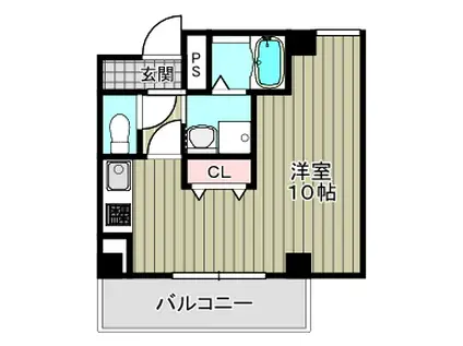 フィオーラマンション天王寺(ワンルーム/2階)の間取り写真