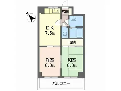 アネックス泉ヶ丘(2DK/3階)の間取り写真