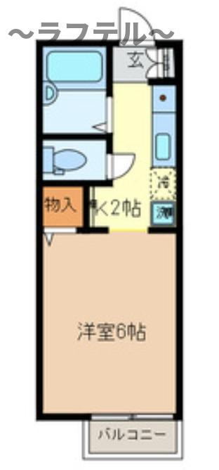 サンハイツ富士見(1K/1階)の間取り写真