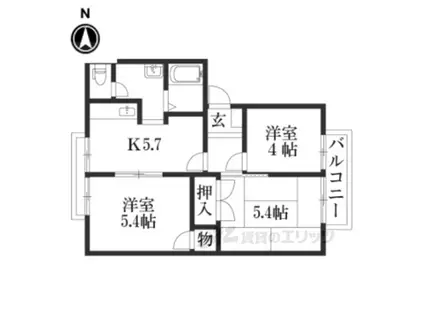メゾン菖蒲台(3K/2階)の間取り写真