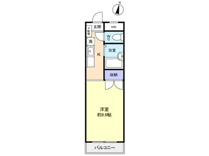 REALJOY薬円台五番館(ワンルーム/2階)の間取り写真