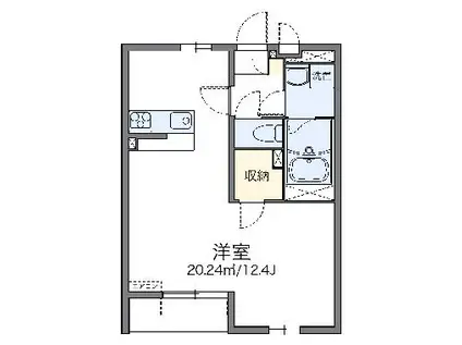 レオネクストホワイトクローバー(1K/2階)の間取り写真