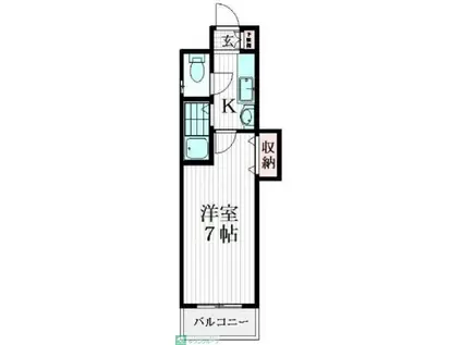 レジデンス16番館(1K/4階)の間取り写真