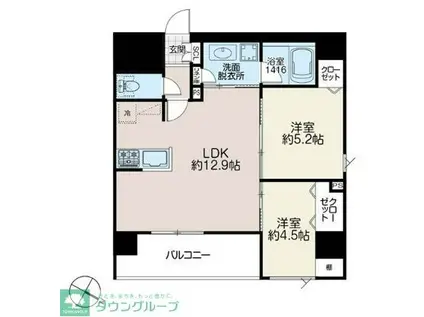 イゾラセレーナ(2LDK/3階)の間取り写真