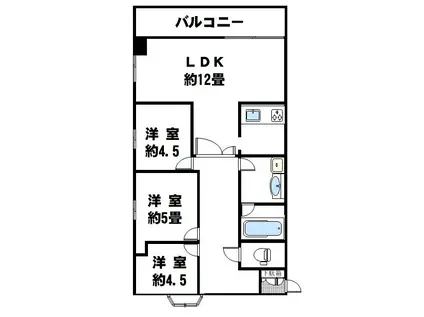 グローリアスハイツ(3LDK/2階)の間取り写真