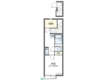 レオネクストハーベスト長門(1K/2階)の間取り写真