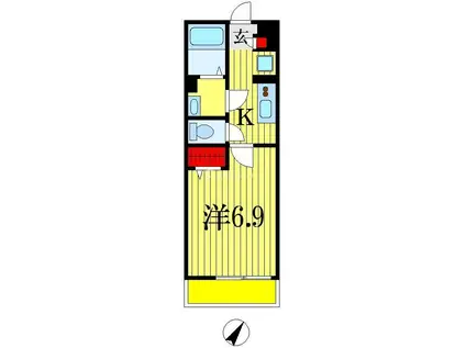 リブリ・西千葉(1K/3階)の間取り写真