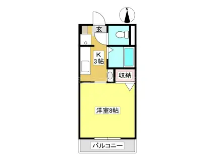 CASAPORTA(1K/1階)の間取り写真