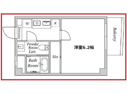 エムケーエムマンション根岸(1K/3階)の間取り写真