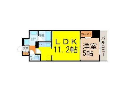 ダイワシティー大須(1LDK/10階)の間取り写真