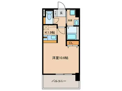 グランデ中村区役所(1K/8階)の間取り写真