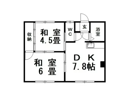 ビューハイツ(2DK/2階)の間取り写真