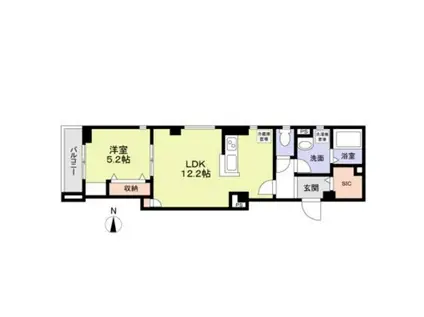 CENT-DONNER SENJU(1LDK/1階)の間取り写真