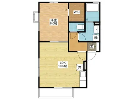 リブリ・エミネンス川越(1K/3階)の間取り写真