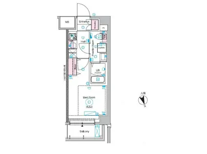 ハイズ戸田マキシヴ(1K/3階)の間取り写真
