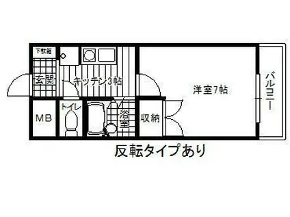 ウェルフェア(1K/3階)の間取り写真