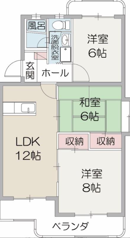 エスポワール(3LDK/1階)の間取り写真