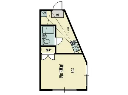 メルヘンランドA(1K/2階)の間取り写真