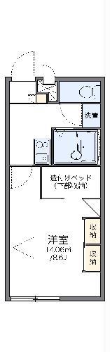 レオパレスサニーハイツ(1K/1階)の間取り写真
