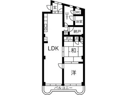 栄マンション(2LDK/4階)の間取り写真