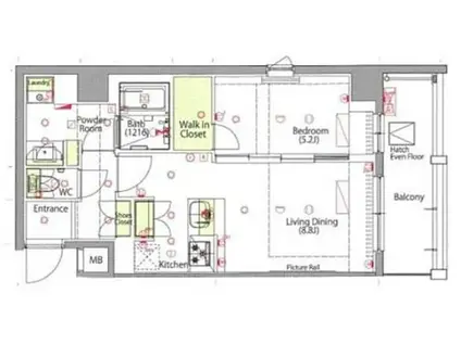 プレセダンヒルズ三ノ輪(1LDK/3階)の間取り写真