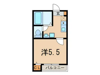 カーサツムギ(1K/2階)の間取り写真