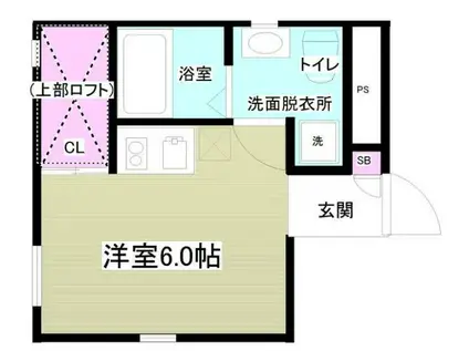 エレガンス・ヴィラ(ワンルーム/4階)の間取り写真