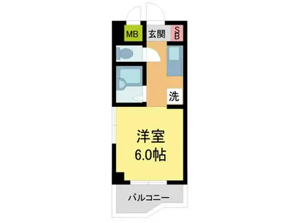 エナブルビル(ワンルーム/3階)の間取り写真