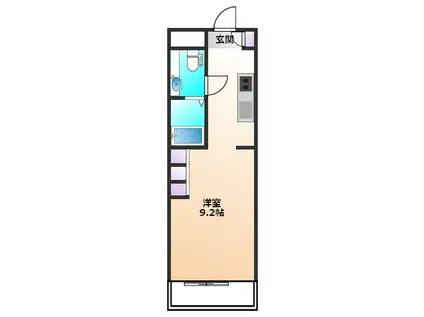 ヘリオス378小平栄町(1K/1階)の間取り写真