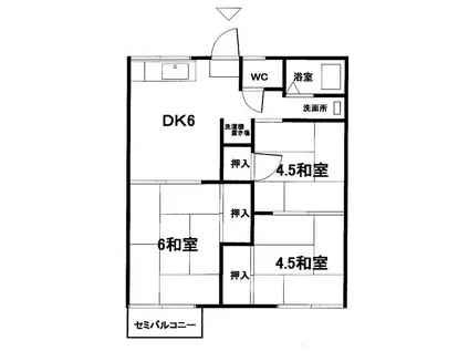 石田ハイツ(3DK/2階)の間取り写真
