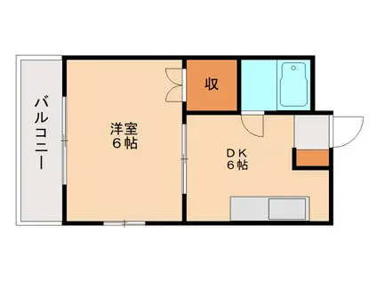 シャルム真鶴(1DK/3階)の間取り写真