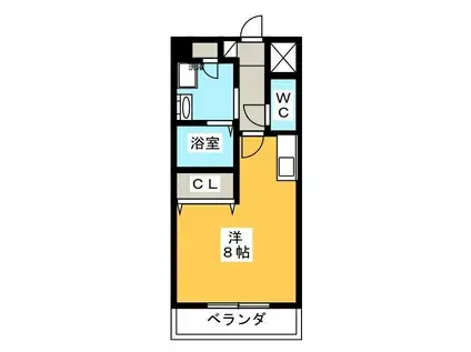 ブルック21(ワンルーム/3階)の間取り写真