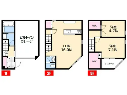 ソラーナ横川(2LDK/1階)の間取り写真