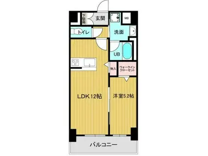 ルーチェV(1LDK/10階)の間取り写真