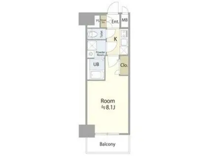 エスリード新栄グラティア(1K/4階)の間取り写真