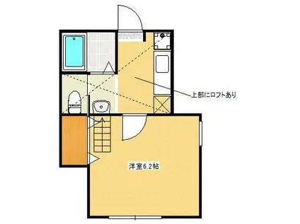 ライムテラス(1K/1階)の間取り写真