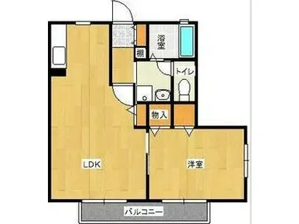 バリュージュ八乙女(1LDK/1階)の間取り写真